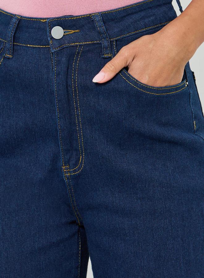 ستايلي جينز بقصة أرجل واسعة وخصر عالي - Image 2